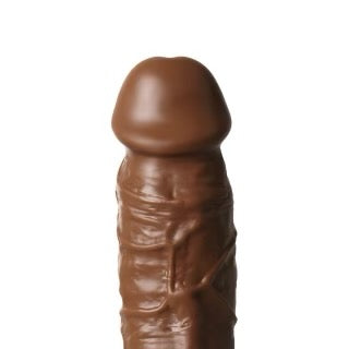 Brown Colored Realistic Dildo With Balls