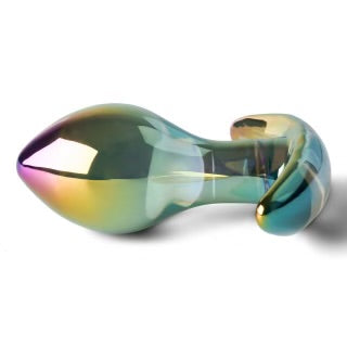 3.35” Multicolor Glass Butt Plug