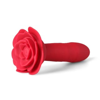 10 Speeds Red Color Silicone Vibrating and Thrusting Anal Toy