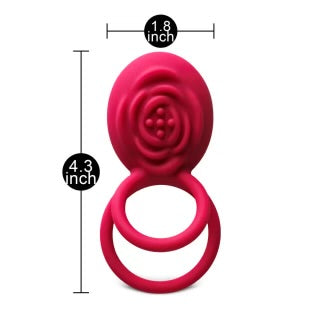 Vibrating Cock Ring with 10-Speed App-Controlled, Medical Grade Silicone, Waterproof, Plug-In Rechargeable