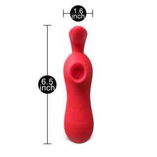 Red Vibrating and Sucking Vibrator